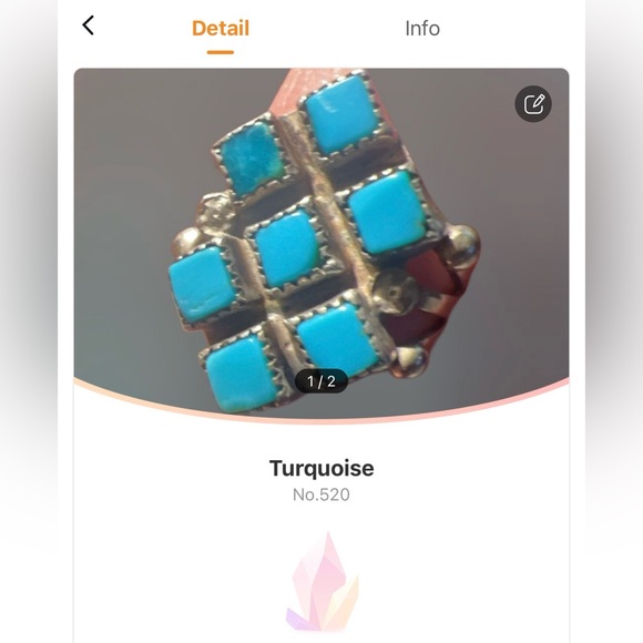 Vintage Navaho Snake Eyes Sterling Native Turquoise Ring - Picture 7 of 7